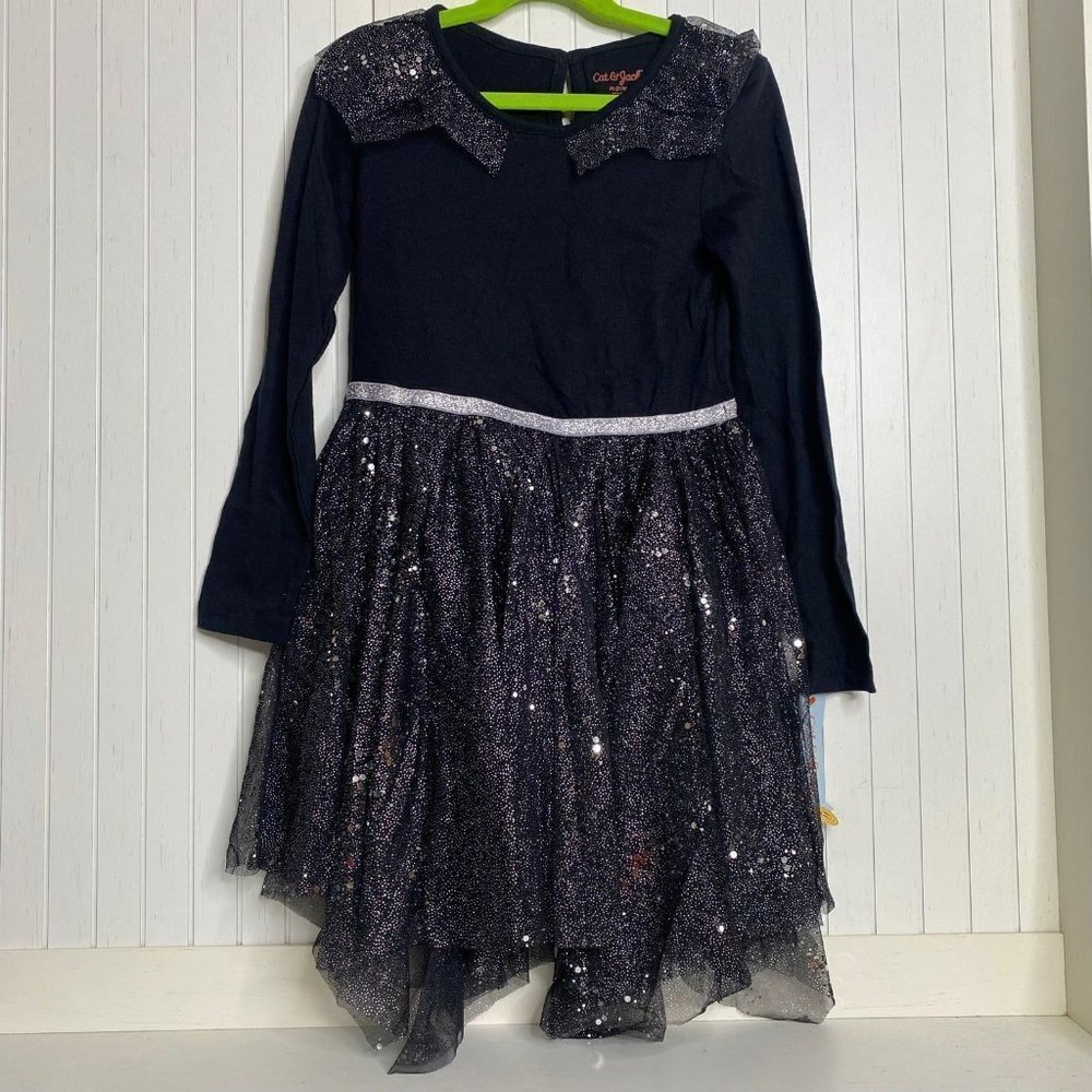 Cat & Jack Girls Knit Long Sleeve Tulle Dress